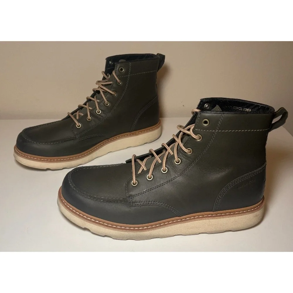Man's SOREL Slabtown 62' Moc Waterproof Boot | Green | Size 13